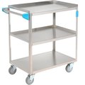 Carlisle Foodservice Stainless Steel Utility Transportation Cart, 300 Lb. Cap., 3 Shelf, 18x27 UC3031827